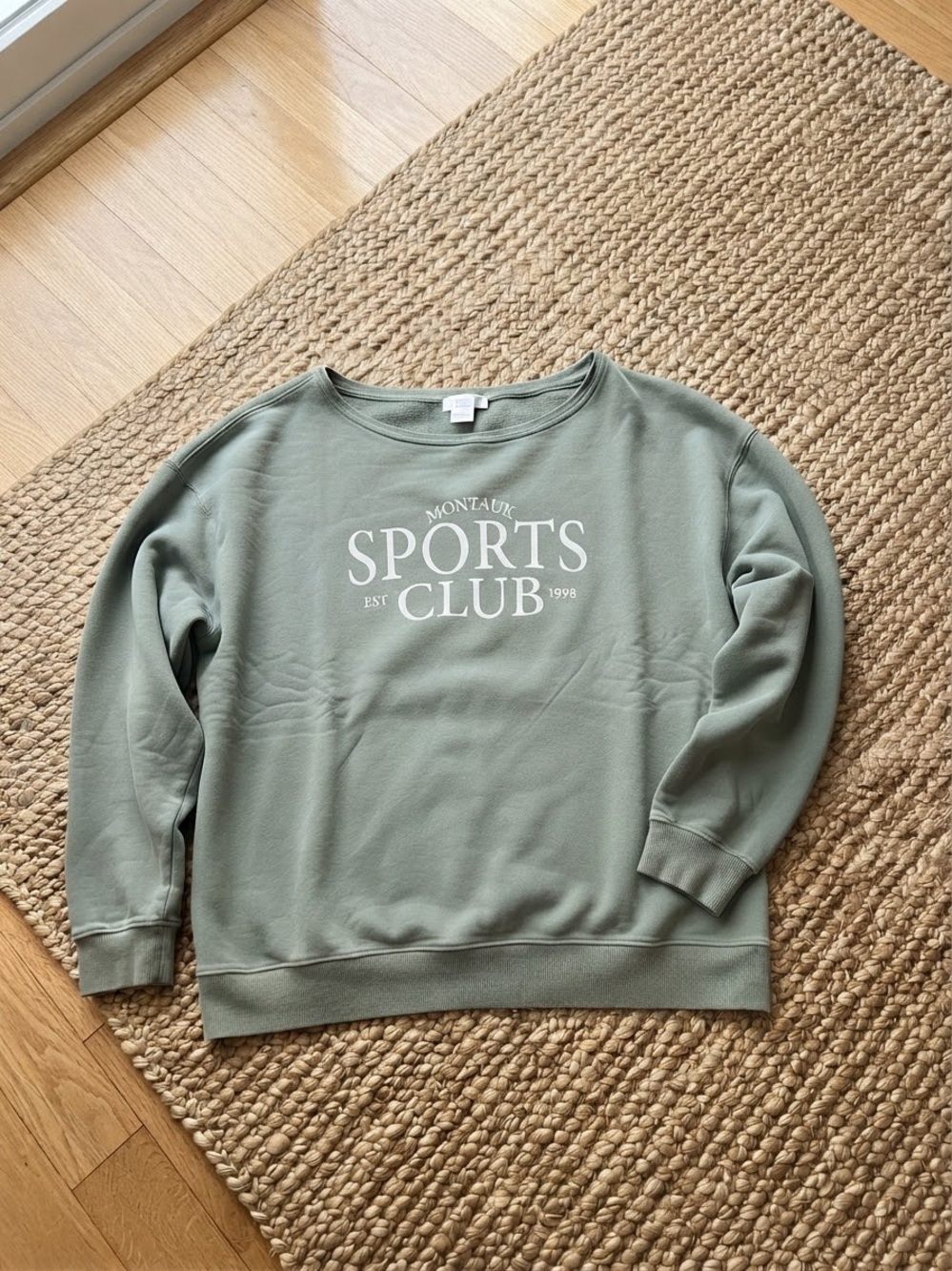Garage Sage Green "SPORTS CLUB" Crewneck Sweatshirt